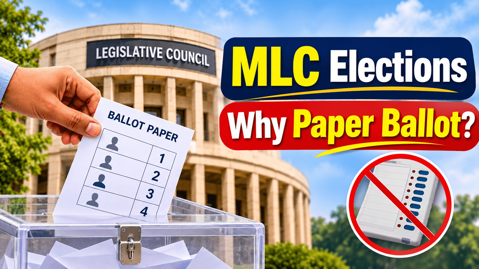 MLC चुनाव में EVM की जगह बैलेट पेपर का इस्तेमाल क्यों ?