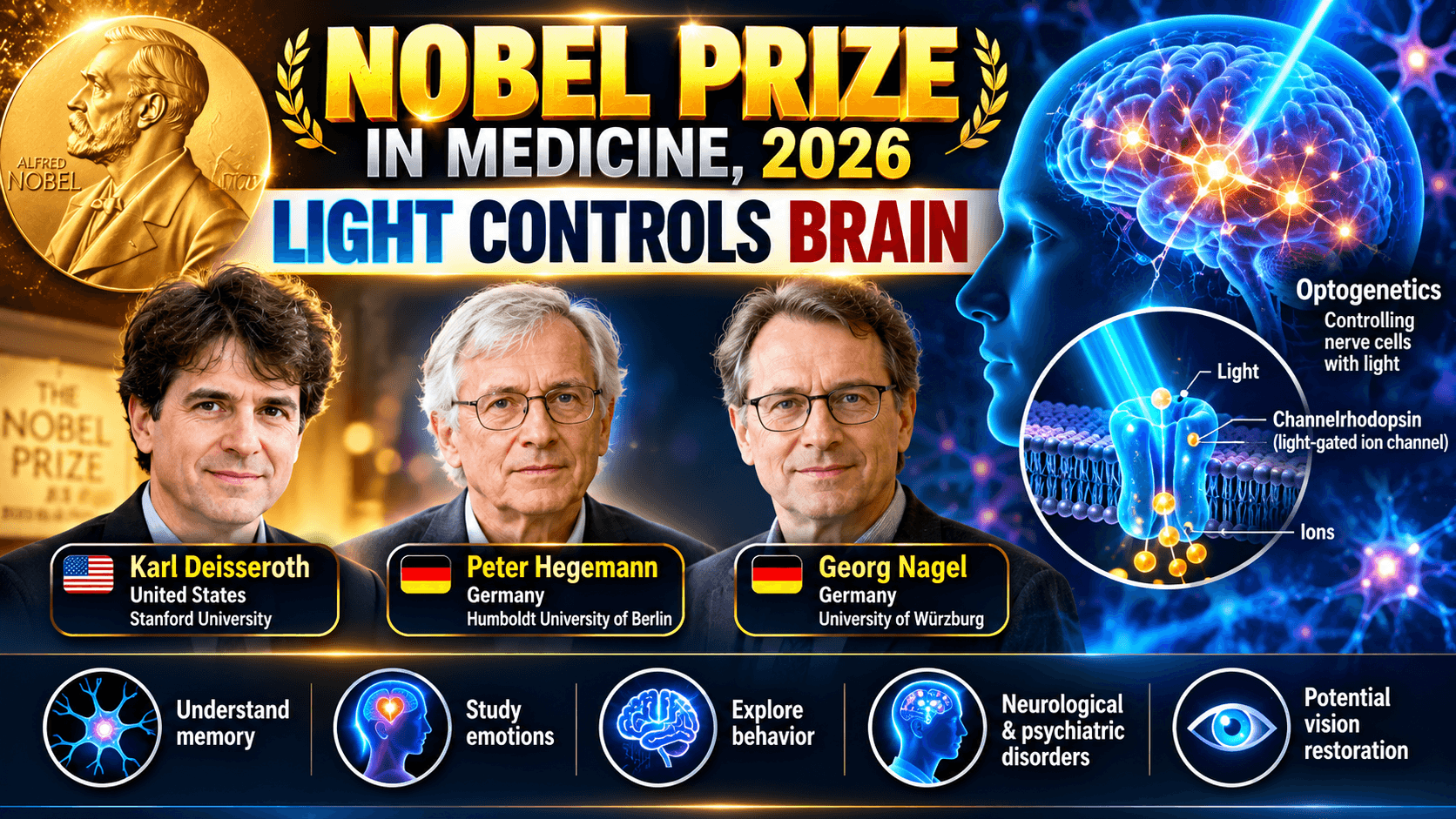 Nobel Prize in Medicine, 2026 : Light Controls Brain