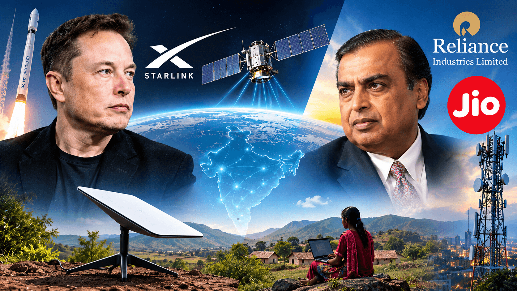 Elon Musk और Mukesh Ambani के बीच Starlink विवाद