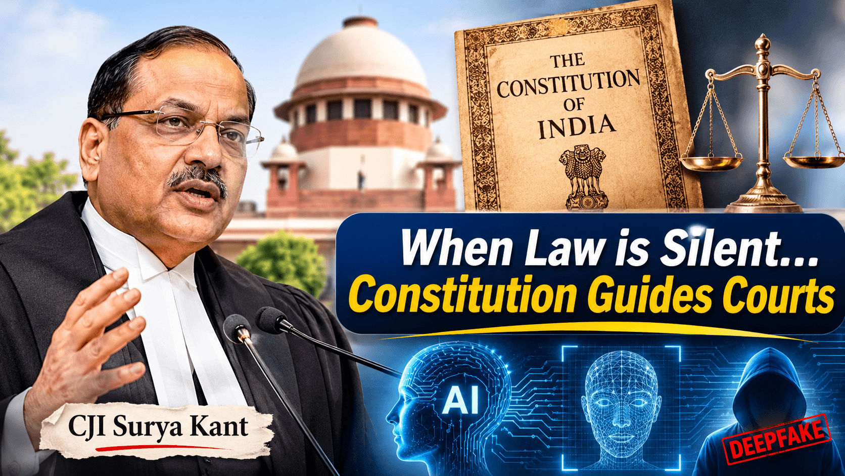 जब कानून मौन हो, तो संविधान न्यायपालिका का मार्गदर्शन करे: CJI सूर्यकांत